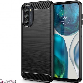 Carbon guminis dėklas - juodas (Motorola Moto G52/G82)